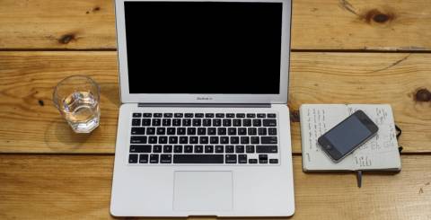 laptop on desk